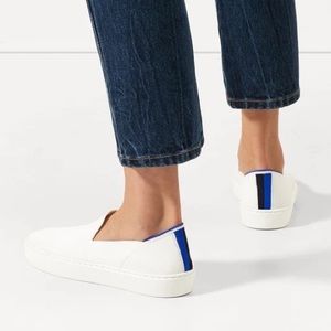 Women’s Rothy’s Original Slip On Sneaker in white, size 8.5